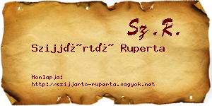 Szijjártó Ruperta névjegykártya